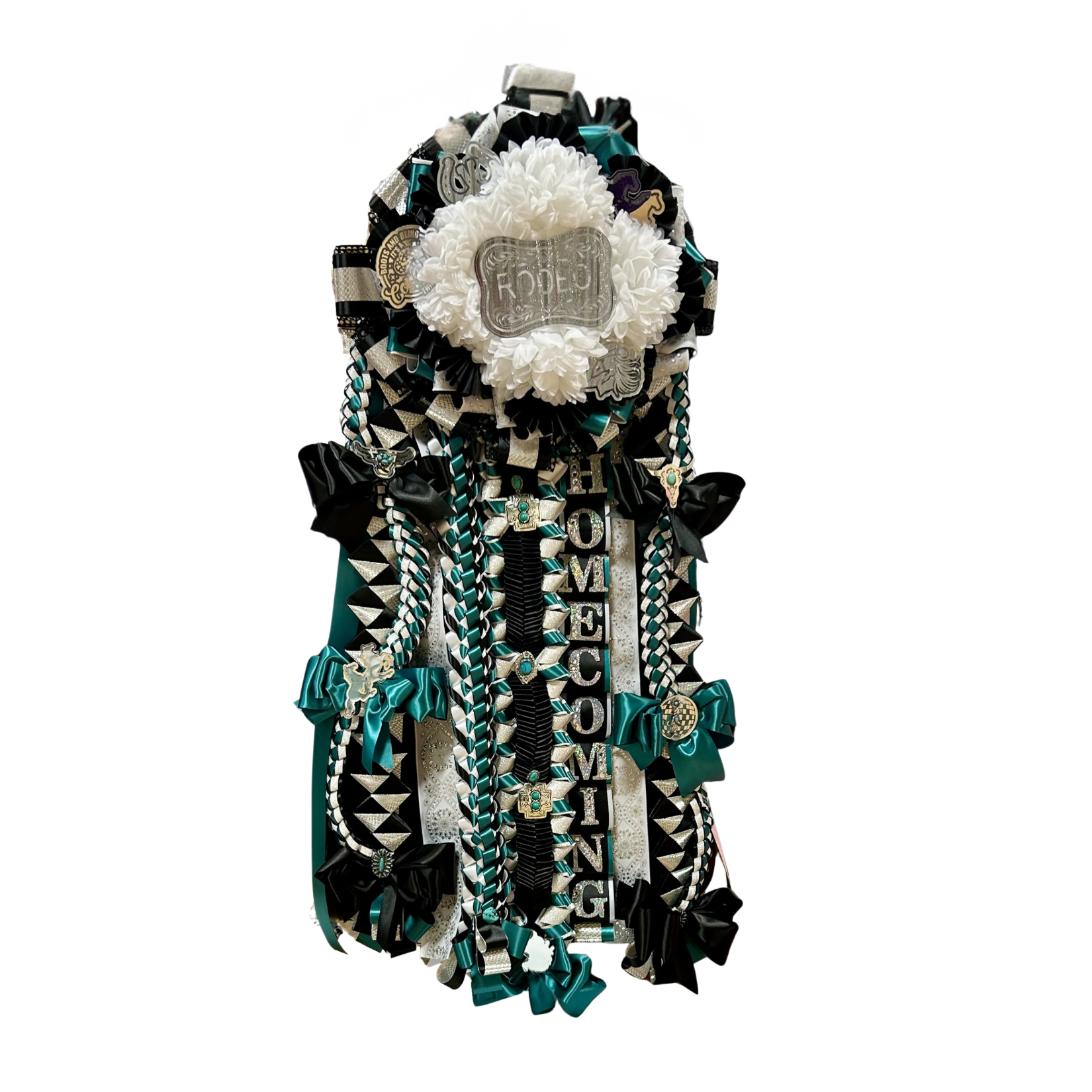 Homecoming Mum, Small Quad (Premade for Sell)  Waiting on your name!