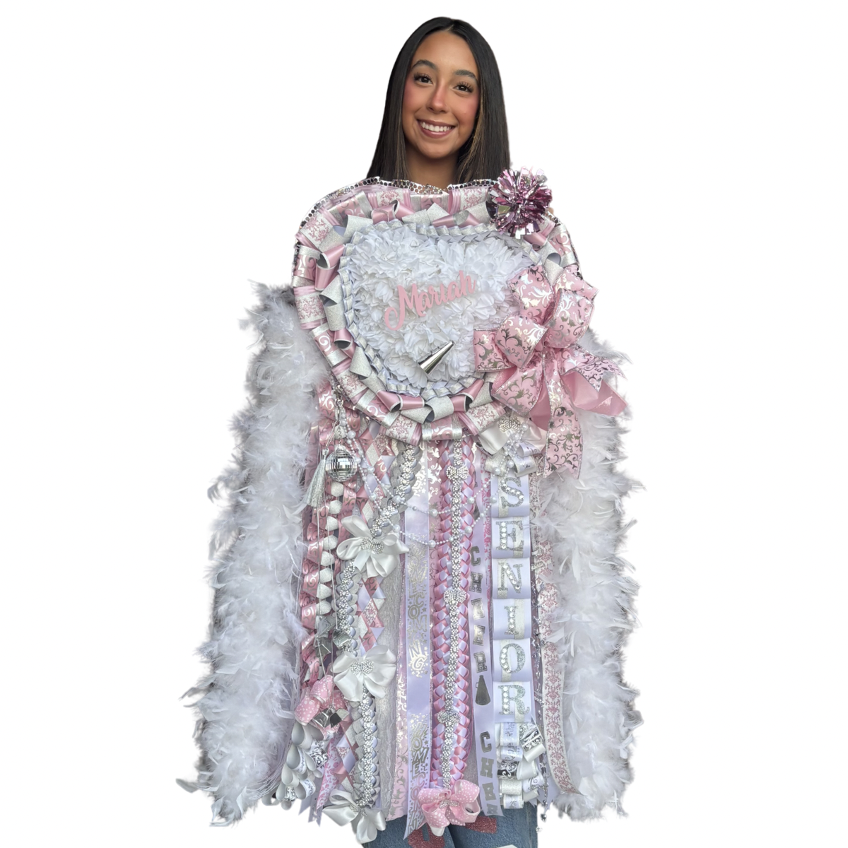 Homecoming Mum, Triple Heart Mega (Seniors Only)  Best Value Senior Pkg Included
