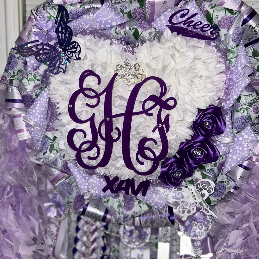 Homecoming Mum, Triple Heart Mega (Seniors Only)  Best Value Senior Pkg Included