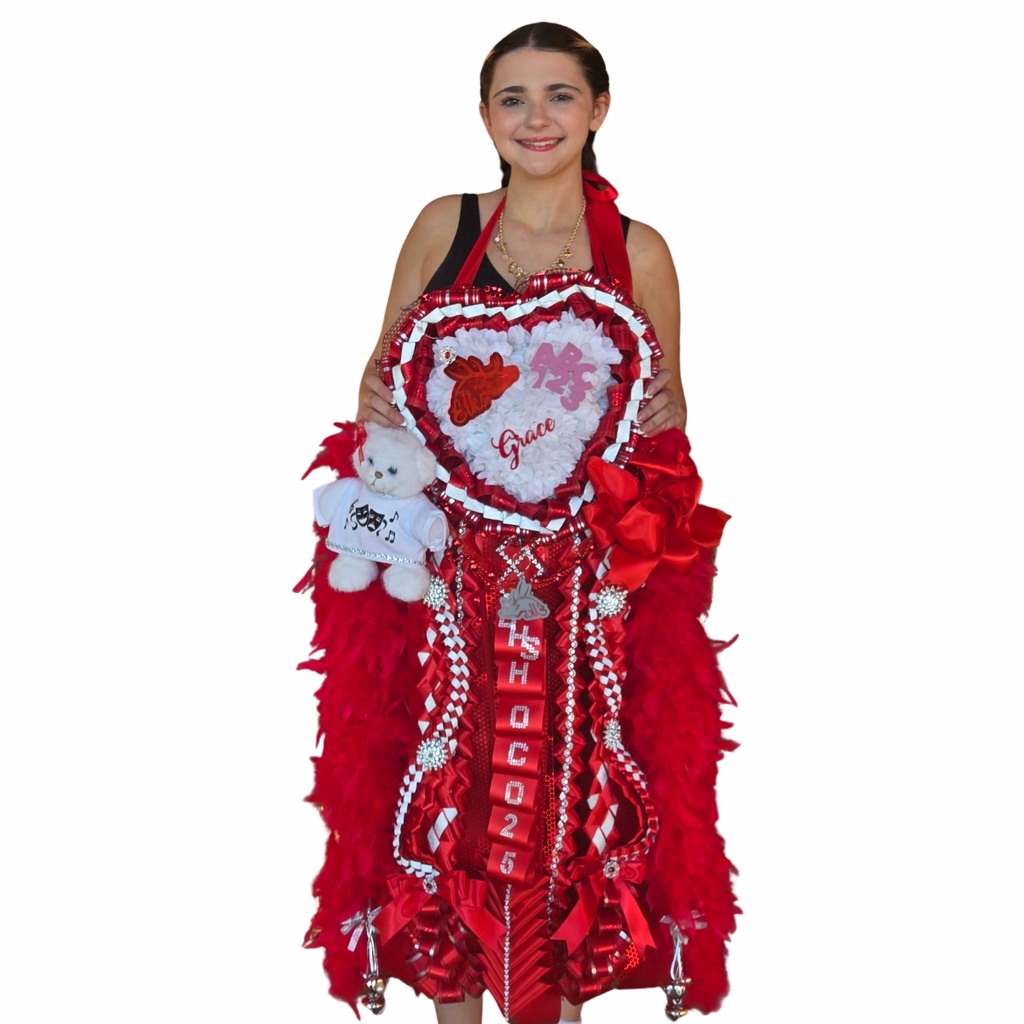 Homecoming Mum, Triple Heart (recommended Junior)