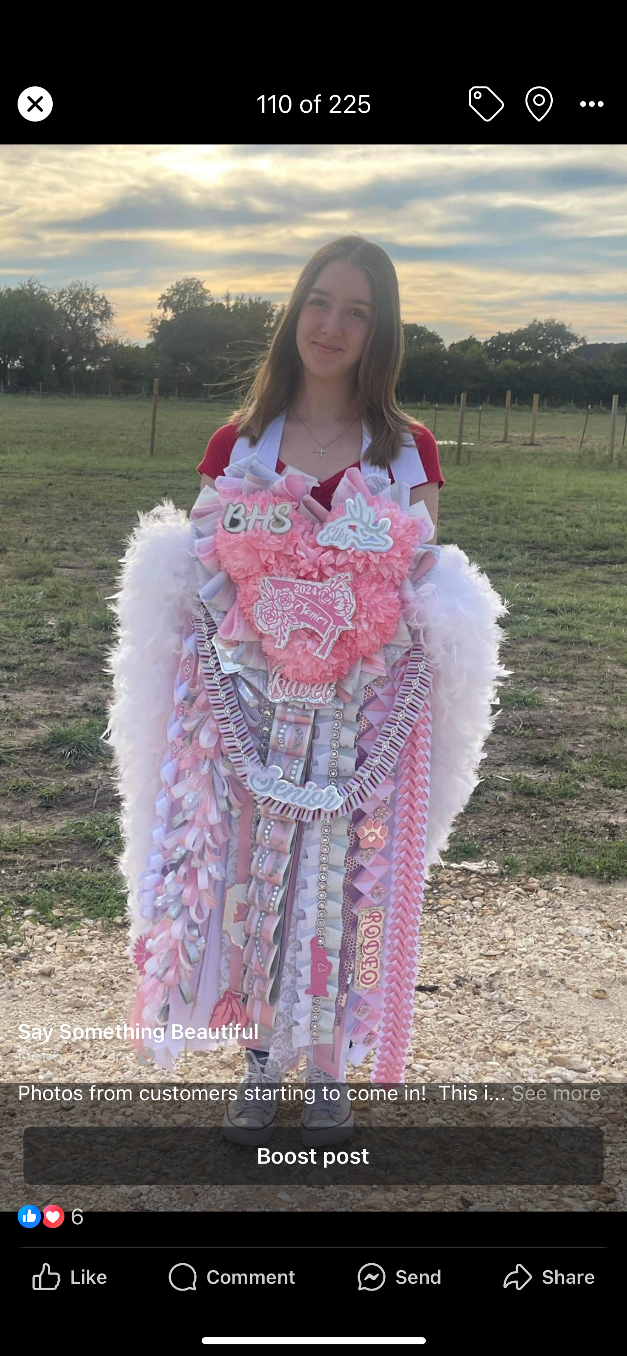 Homecoming Mum, Triple Heart (recommended Junior)