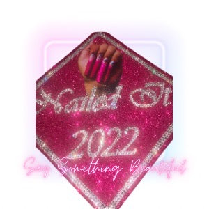 Decorated Graduation Grad Cap Topper for Seniors (High school, college, University, Trade).
