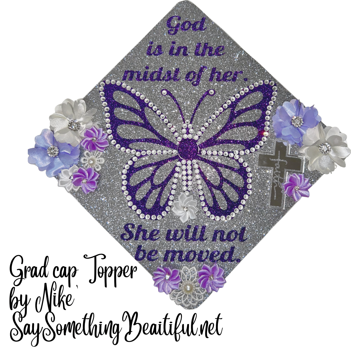 Decorated Graduation Grad Cap Topper for Seniors (High school, college, University, Trade).