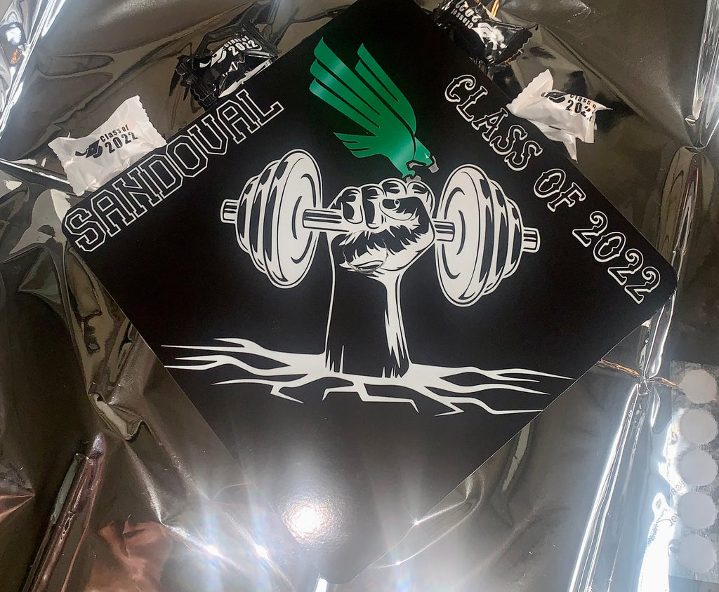 Decorated Graduation Grad Cap Topper for Seniors (High school, college, University, Trade).