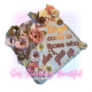 Decorated Graduation Grad Cap Topper for Seniors (High school, college, University, Trade).