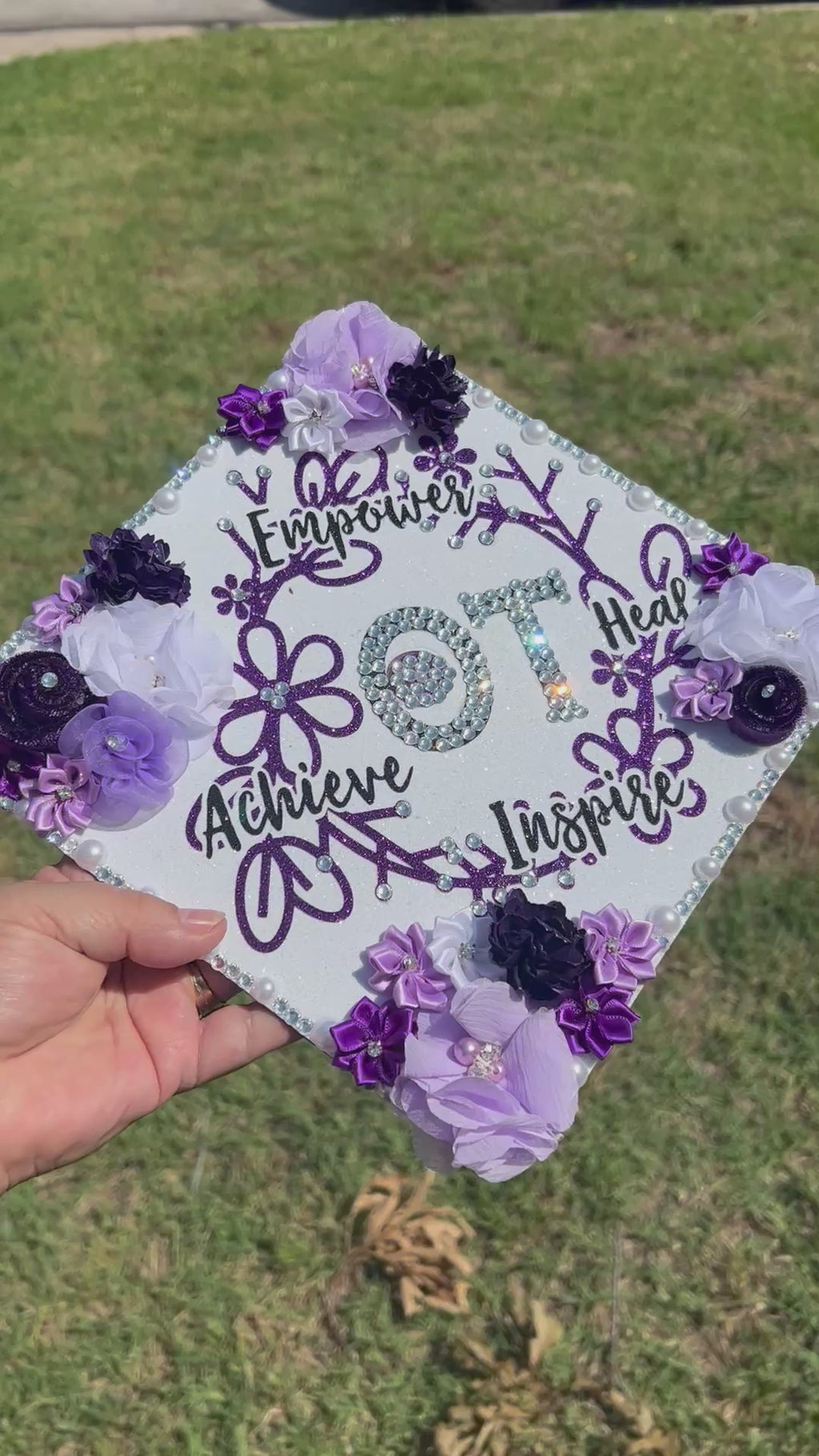 Decorated Graduation Grad Cap Topper for Seniors (High school, college, University, Trade).